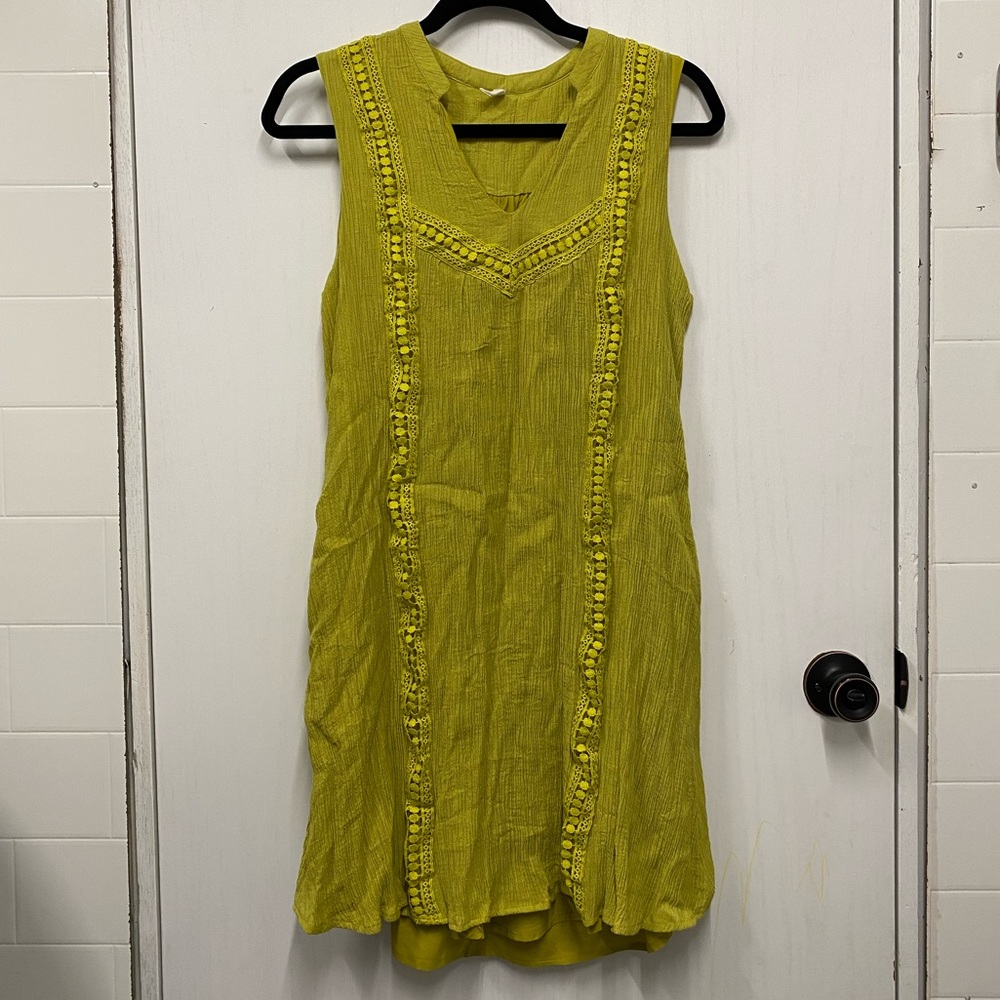 Pinkblush yellow sleeveless dress with pockets